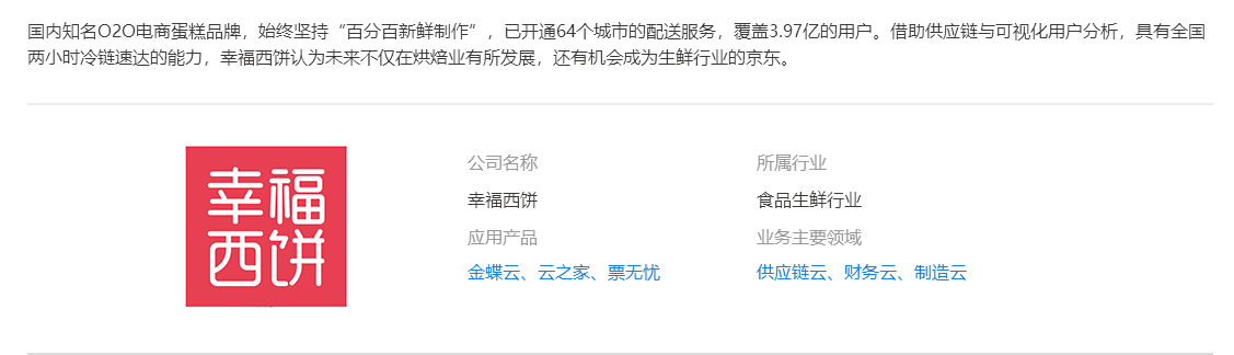 金蝶云星空食品行业案例